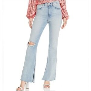 Rag‎ & Bone Nina High Rise Flare Distressed Jeans Chic Modern Size 25 Retail 250
